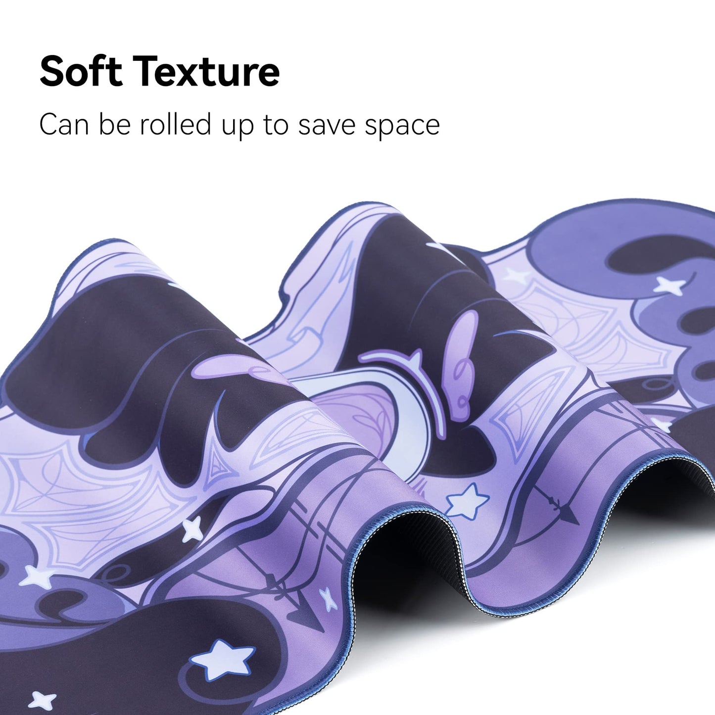 GeekShare Large Gaming Mouse Pad Dark Purple Non-Slip Rubber Back Mouse Pad Big Desk Mat for Keyboard and Mouse,Perfect for Gaming or Home Office Work - Star Wings Dark Version