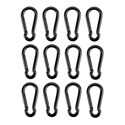 12 Pcs Carabiner Clip Spring Snap Hook - M4 1.57 Inch Heavy Duty Snap Hooks Quick Link for Bird Feeders or Dog Leash & Harness, 110 lbs Capacity