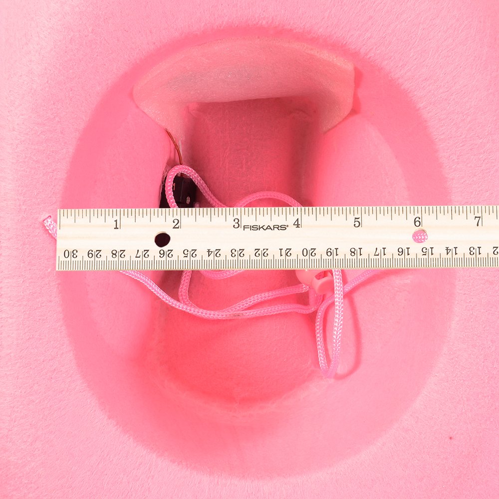 Funny Party Hats - Pink Cowgirl Hat With Blinking Tiara - Childrens Party Hat - Girls Cowboy Hat - Rodeo Princess - Texas Rancher Style - Halloween & Birthday Fun