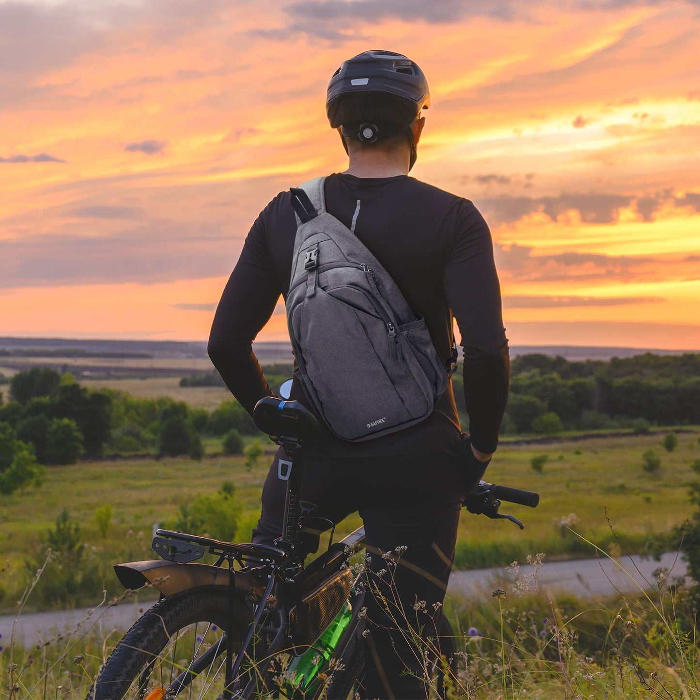 G4Free Sling Bag RFID Blocking Sling Backpack Crossbody Chest Bag Daypack for Hiking Travel