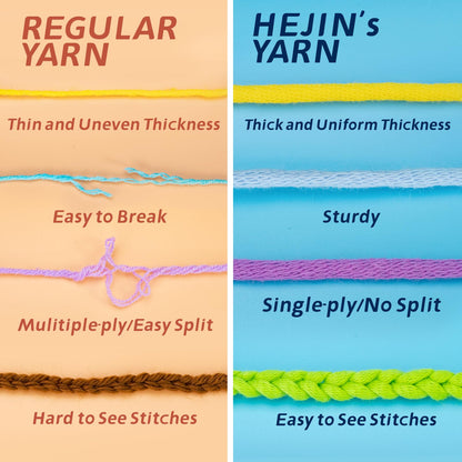 3x60g White Yarn for Crocheting and Knitting;3x66m (72yds) Cotton Yarn for Beginners with Easy-to-See Stitches;Worsted-Weight Medium #4;Cotton-Nylon Blend Yarn for Beginners Crochet Kit Making