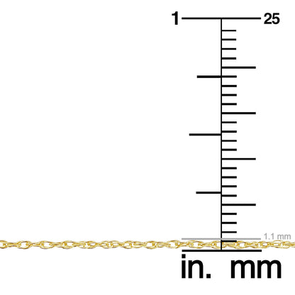Kooljewelry Yellow Gold Plated Sterling Silver Replacement Rope Chain Necklace (1.1 mm, 20 inch)
