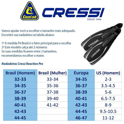 Cressi Reaction Pro, Black, 44/45