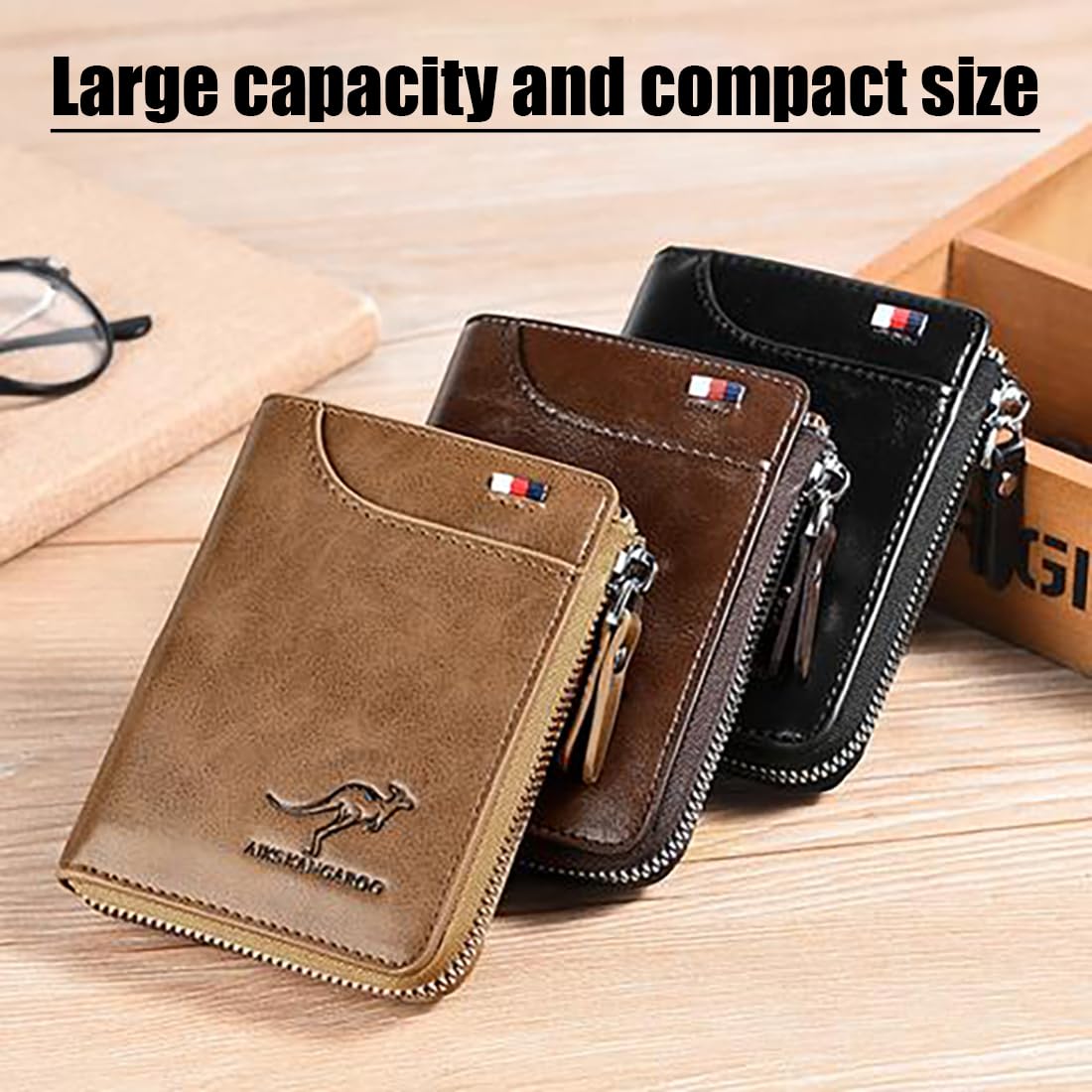 JIANK Reshline Men’s RFID Blocking Wallet (BROWN)