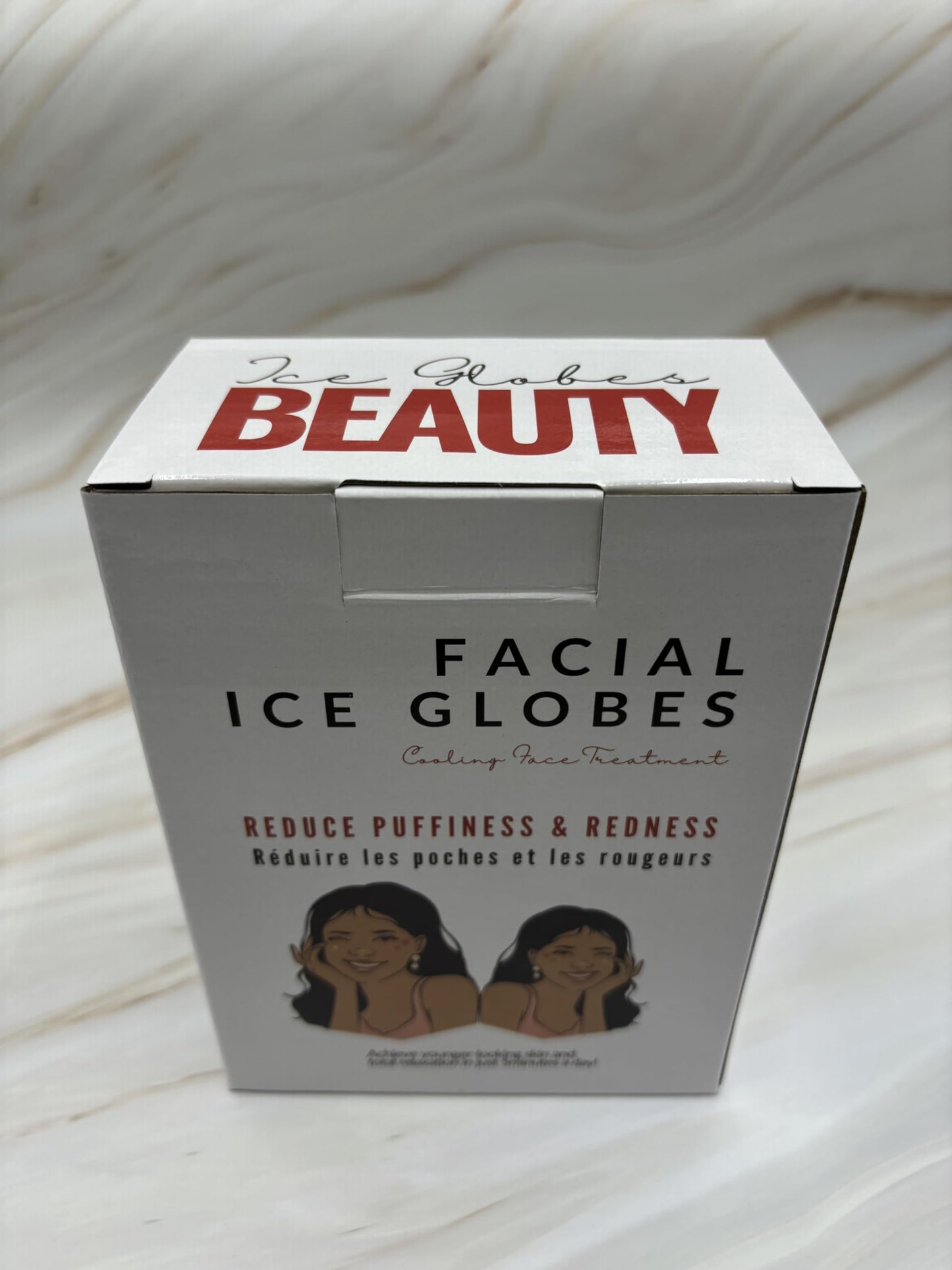 Lazzybeauty Ice Globes for Facial, 2 PCS Cooling Globes Set for Eye & Neck, Cold Glass Ice Roller Ball, Cryo Sticks Face Globes, Tighten Skin, Reduce Puffiness and Dark Circles, Enhance Circulation