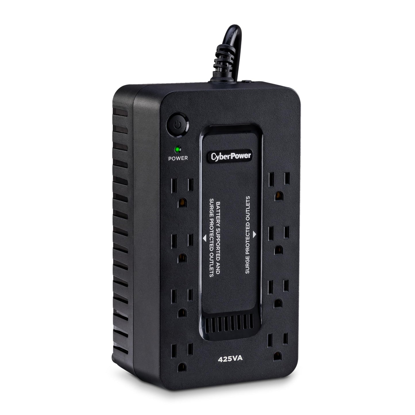 CyberPower ST425 Standby UPS System, 425VA/260W, 8 Outlets, Compact, Black