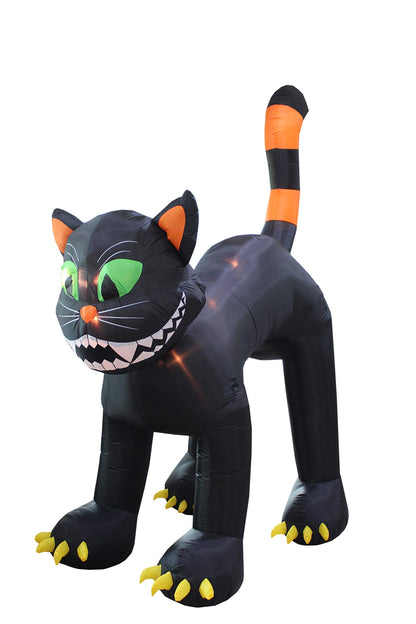 11 Foot Tall Animated Halloween Inflatable Black Cat