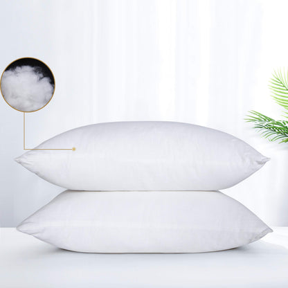 FLXXIE 2 Pack Small Cotton Down Alternative Pillows, Super Soft and Breathable Small Pillows for Sleeping, Travel, 13x18 Inches