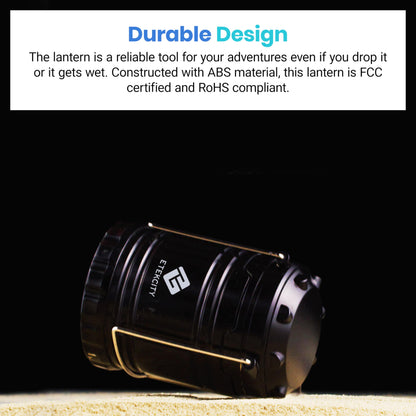 Etekcity Camping Lanterns for Power Outages 4 Pack, Flashlight for Camping Essentials, Survival Kit and Gear, Hurricane Preparedness Items, Emergency Led Battery Operated Lights, Black