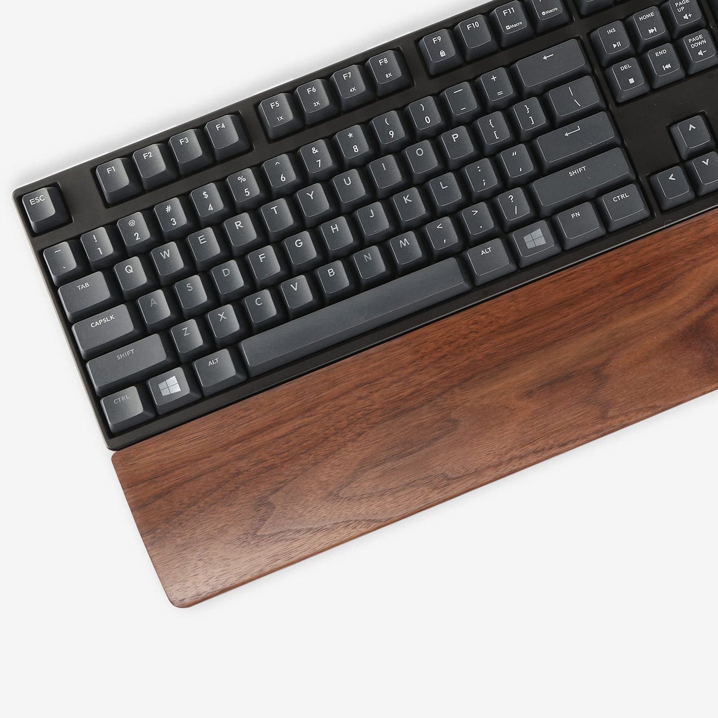 Faluber Wooden Wrist Rest, 17.3-inch Length and 20mm Thickness for Full-Sized Keyboard, Walnut Wood Palm Rest, Ergonomic Design for Mechanical Gaming Keyboard, Stain Resistant (Large, Walnut Wood)