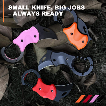 2 Pack Small Pocket Knife Gifts for Men, Birthday & Christmas Gift for Dad, EDC Folding Camping Knife Box Cutter Stocking Stuffers Gifts Idea for Boyfriend Husband Him Women (Black&Orange)