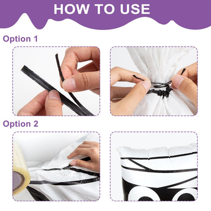 10 Pack Halloween Leaf Lawn Bags - Giant Pumpkin Lawn Bag with Twist Ties, Reusable Trash Bag for Outdoor Garden Decoration, Thanksgiving Fall Yard Decor