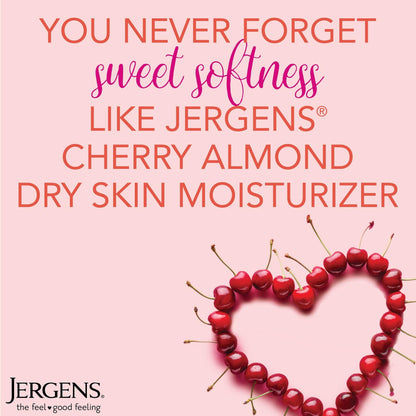 Jergens Original Scent Dry Skin Body Lotion, Hand and Body Moisturizer, Cherry Almond Essence, Dermatologist Tested, 2 Oz, Pack of 20