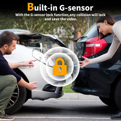 Dash Cam Front and Rear: 4K Dual Channel Dash Cam - 5GHz WiFi, Dash Camera for Cars with 64GB Card, 2.0" IPS Screen, App Control, G-Sensor, Loop Recording, 170° Wide Angle, Night Vision, Parking Mode