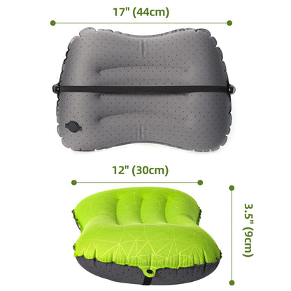 Crisonky Camping Pillow - Inflatable Pillow - Travel Pillows for Backpacking & Airplane, Lumbar Support 2.0 Blow Up Pillow, Ultralight Compressible, Comfortable, Ergonomic Pillows