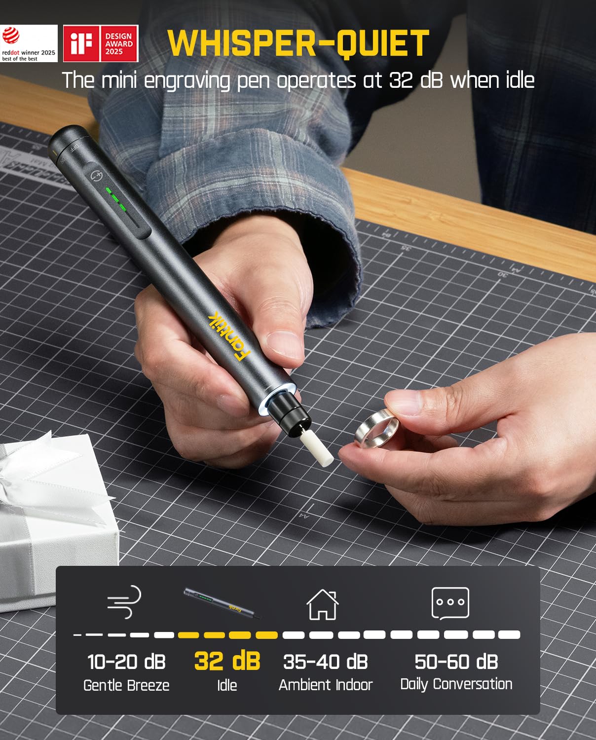 Fanttik F2 Master Mini Cordless Rotary Tool Kit 4V, NeoPulse Motor, 5 Variable Speed, 25000 RPM, Revostor Hub, 35 Accessories, Power Tool for Sanding, Polishing, Drilling, Carving, DIY Crafts