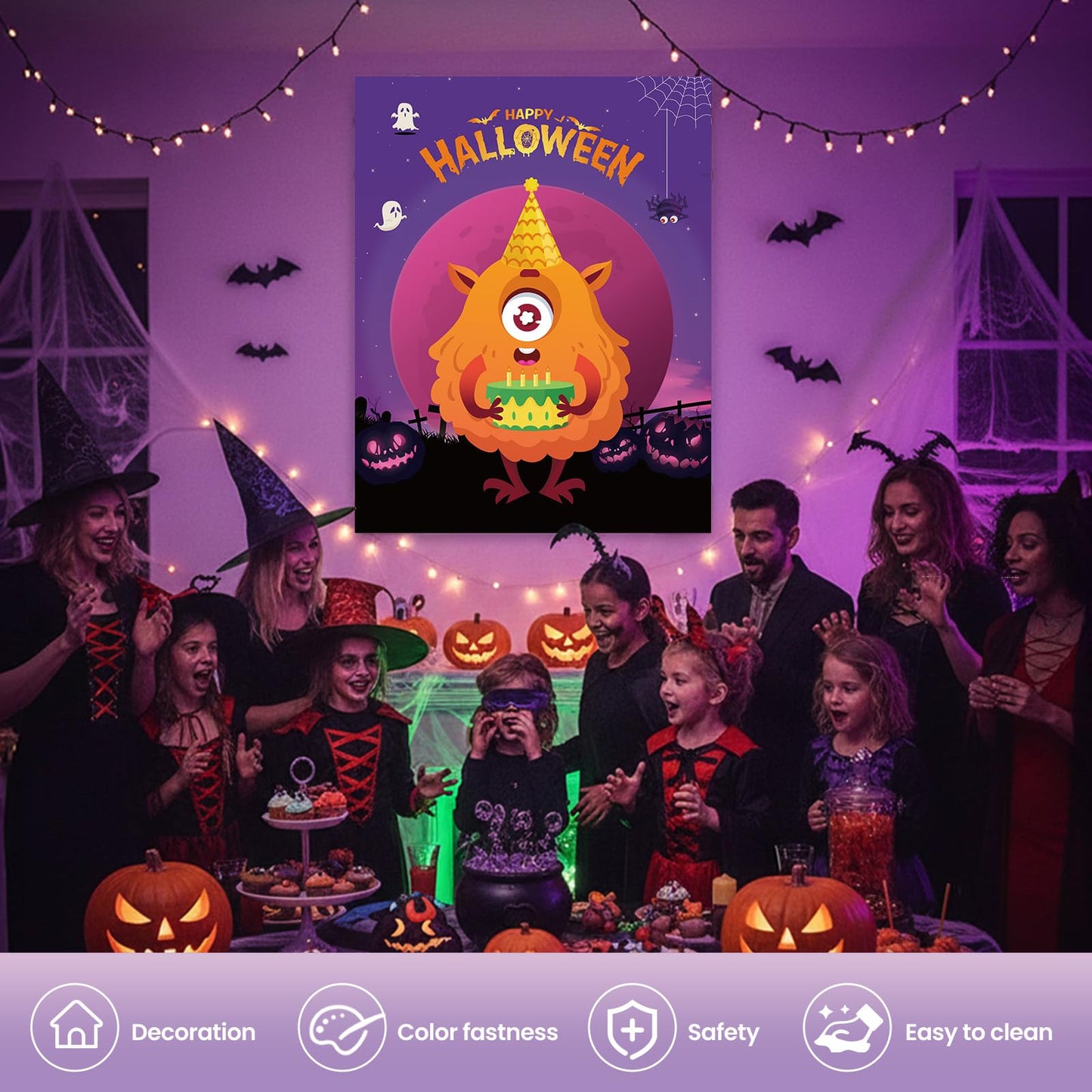 Haunt Couture "Pin the Eye Monster Game - A Fun Halloween Tradition for Family & Classroom Parties