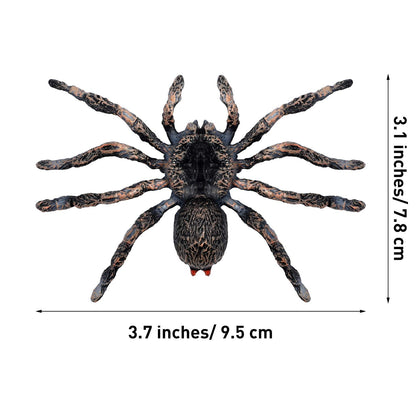 4 Pieces Realistic Spider Giant Fake Spider Action Model Plastic Animal Tarantula Toy Figures Lifelike Educational Toy for Girls and Boys, Halloween Prank Props Party Supplies