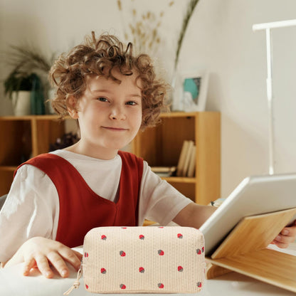 LEDAOU Cute Pencil Case for Kids Girls Boys Pencil Pouch kawaii Pen Pencil Box Bag Holder for School Students