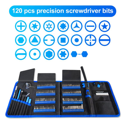 EFAITHFIX Screwdriver Sets 142-Piece Electronics Precision Screwdriver with 120 Bits Magnetic Repair Tool Kit for iPhone, MacBook, Computer, Laptop, PC, Tablet, PS4, Xbox, Nintendo, Game Console, etc