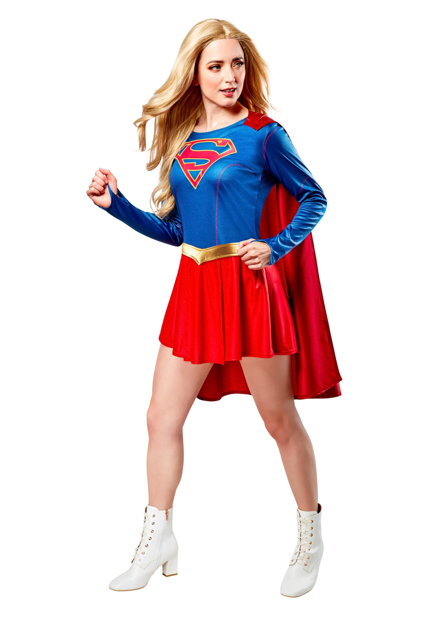 DC Superheroes Supergirl TV Series: Supergirl Costume Dress for Adults by Rubies, Women's Medium