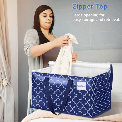 Fabspace Moving Bags, Extra Large Moving Supplies, Heavy Duty Storage Bags, Packing Bags with Reinforced Zippers & Handles, Collapsible Packing Boxes, Storage Totes for Moving, Packing, 88L, 8 Packs