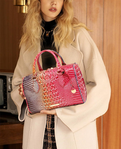 Makcr Joacbv Top-Handle Crocodile Purses For Women Crossbody Leather Bags Trendy Large Capacity Tote with Shoulder Strap