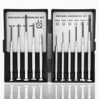 11PCS Small Precision Screwdriver Set, Premium Mini Screw Driver Set Kit, 6 Different Sizes of Flat Head Philips Screwdrivers for Watch, Eyeglasses, Electronics, Repair Box