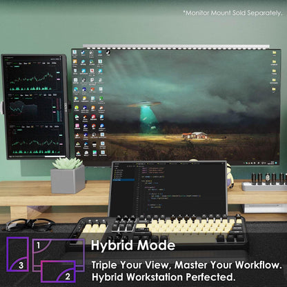 Kado Portable Monitor 15.6-Inch FHD 1080p, USB-C mini-HDMI Gaming Monitor IPS Display Built-in Speakers, External Display 180° Kickstand Wall/Arm Mount for Laptop PC Phone Mac Xbox PS4/PS5 Switch