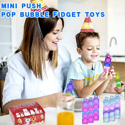 75Pcs Party Favors for Kids 3-5 4-8 Fidget Toys Bulk Mini Pop Keychain Sensory Toys Stocking Stuffers Birthday Carnival Treasure Classroom Prizes Stress Relief Toy Easter Eggs Fillers