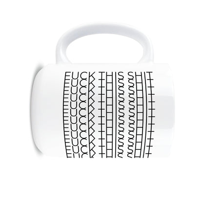 Hogg Fuck This Shit Mug, 15 oz Coffee Cups Ceramic, Hidden Message Coffee Mug, Funny White Elephant Gifts for Adults, Cute White Elephant Christmas Gifts, Office Prank, Funny Christmas Cup for Work