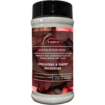 Lapew Sandalwood Rose Carpet Freshener Powder: Powerful Odor Eliminator for Home, Upholstery Deodorizer, Carpet Deodorizer, Pet Urine, Cat Litter Box - Sandalwood Rose Fragrance.