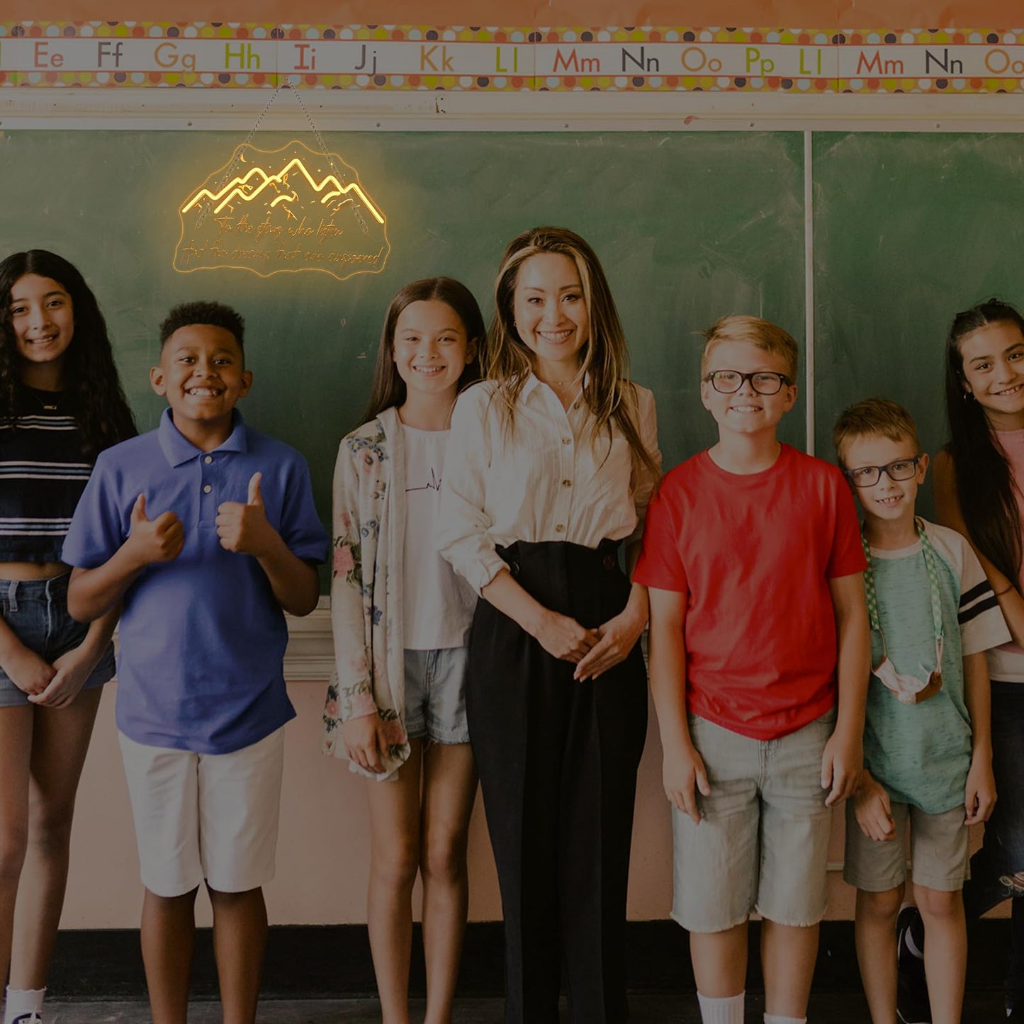 This Must Be The Place Neon Sign Warm White Letter Led Signs for Wall Decor Usb Word Light Up Signs for Bedroom Salon Man Cave Beer Home Bar Wedding Birthday Party Decor Gifts