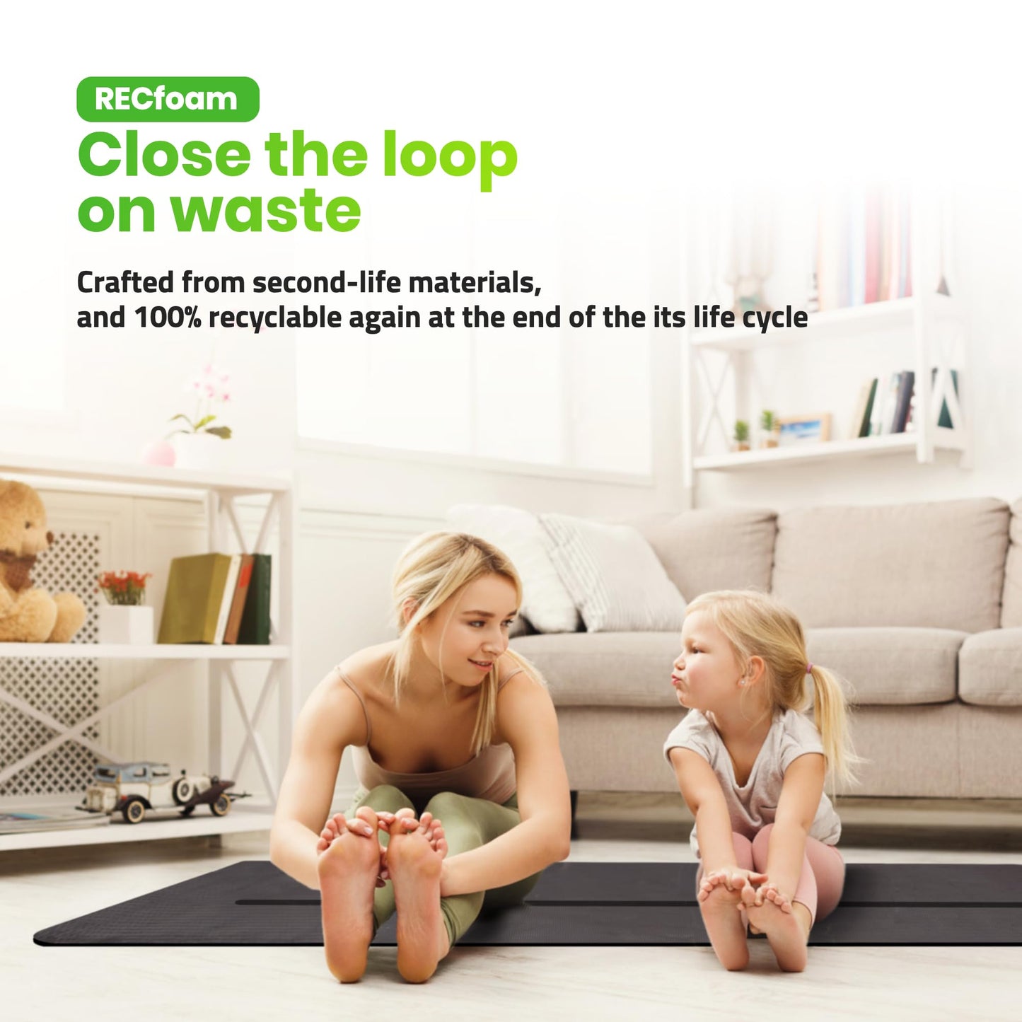 Large Yoga Mat (6'x4') – 1/4" & 1/2" Thick Exercise Mats for Home Workout, Extra Wide Workout Mats for Home Gym, Yoga, Pilates, Stretching, Floor & More