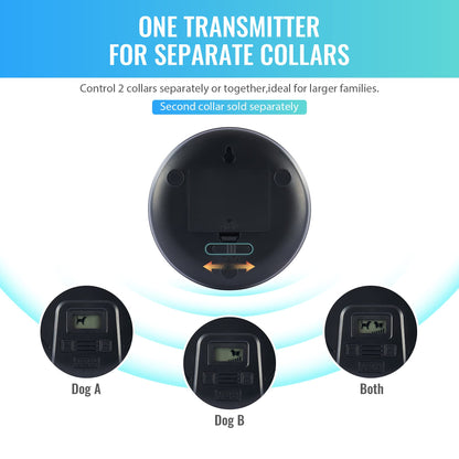 CO-Z Indoor Wireless Pet Barrier with Adjustable Range, Dog Electric Fence for Home, with Transmitter & Rechargeable Shock Training Collar, Pet Gate Keeps 1'6" to 8'6" Areas Off Limits