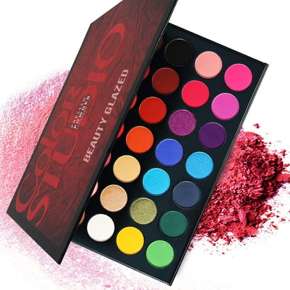 35 Color Studio Eyeshadow Palette for Halloween Makeup, Pop Makeup Inner Artist Matte Shimmer Luminous Velvet Texture Pressed Colors Powder Creamy Eye Shadow Blendable Natural Makeup Palette