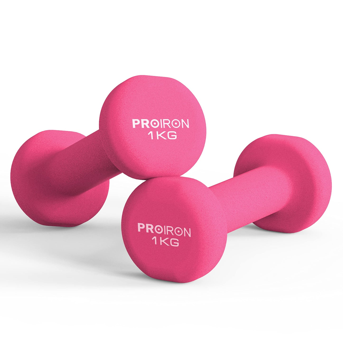 PROIRON Dumbbells Anti-Slip Neoprene Dumbbell Soft-Touch Grip Hand Weights Home Gym Exercise Women Men Arm Pilates Dumbbells in 1kg 1.5kg 2kg 3kg 4kg 5kg 8kg 10kg Pair
