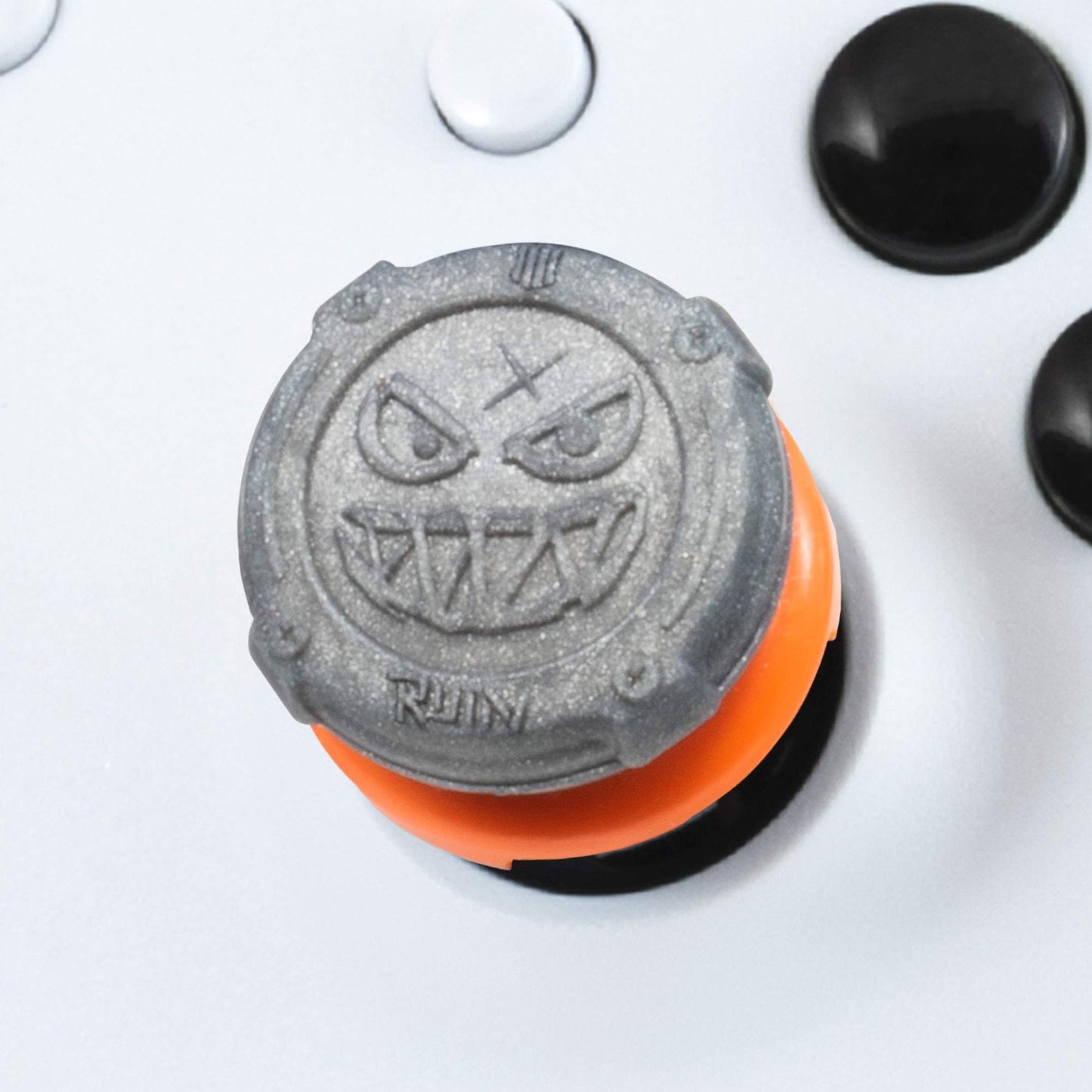 KontrolFreek Call of Duty: Black Ops 4 Grav Slam for Xbox One and Xbox Series X Controller | Performance Thumbsticks | 1 High-Rise Convex, 1 Mid-Rise Convex | Gray/Orange