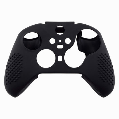 eXtremeRate PlayVital Black Soft Anti-Slip Silicone Cover Skins, Controller Protective Case for New Xbox One Elite Series 2, Xbox Elite 2 Core with Thumb Grips Analog Caps