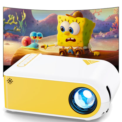 KSAN Mini Projector, Projector with WiFi and Bluetooth, Portable Movie Projector for Outdoor use, Built-in Speaker, 1080P Support Small Bedroom Video Projectors Compatible with Phone /TV Stick /PC