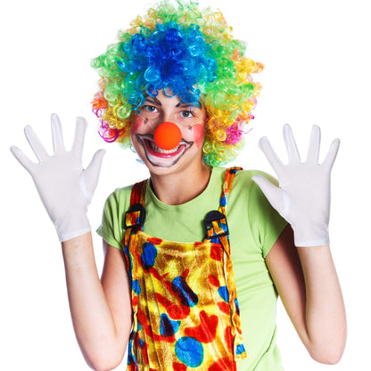 HESTYA 2 Pair Women Stretchy Spandex Gloves Short Stain Costume Formal Gloves for Halloween Cosplay Party Uniform Parade(8.3 Inch)