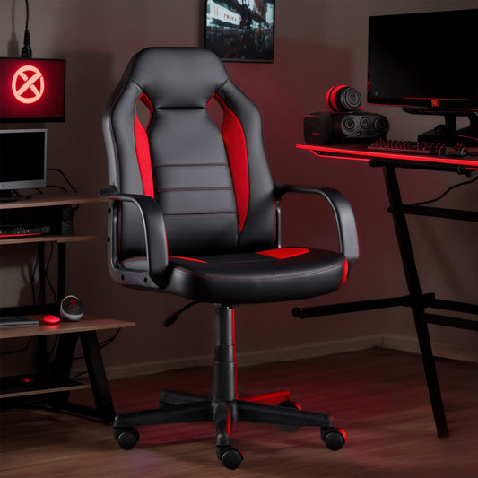 Ergonomic Computer Gaming Chair Home Office Racing Executive Video Task Desk PU Leather for Adults Teens Kids Gamer