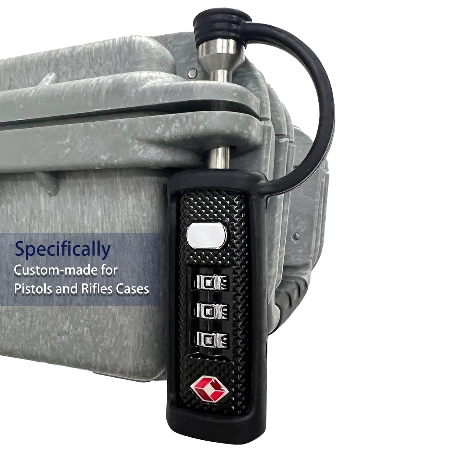 LAFENLIN Gun Case Lock TSA Approved Locks for Gun Case,Cut-Proof Padlock for Guns/Luggage/Rifles/Pistols/Firearms/Handguns/Revolvers/Camera/Drone/Equipments/Tools Protective Hard Cases(Black)