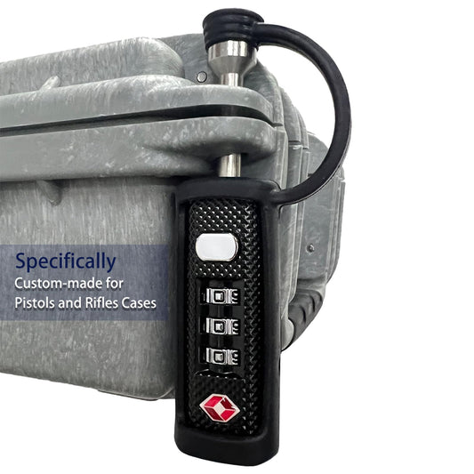 LAFENLIN Gun Case Lock TSA Approved Locks for Gun Case,Cut-Proof Padlock for Guns/Luggage/Rifles/Pistols/Firearms/Handguns/Revolvers/Camera/Drone/Equipments/Tools Protective Hard Cases(Black)