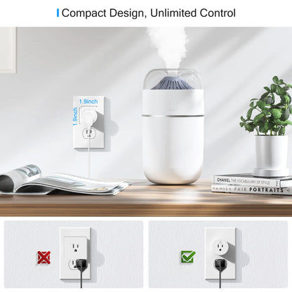 EIGHTREE Smart Plug, Smart Plugs That Work with Alexa and Google Home, Compatible with SmartThings, Smart Outlet with WiFi Remote Control and Timer Function, 2.4GHz Wi-Fi Only, 4 Packs