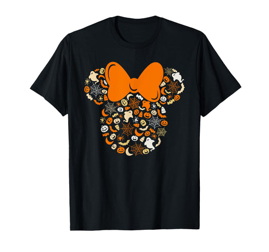 Disney Minnie Mouse Halloween Ghosts Pumpkins Spiders T-Shirt