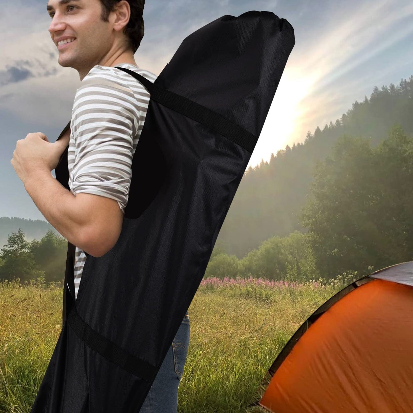 Datyiiha 2 Pack Camping Chair Replacement Bag 39.3 Inches Large Folding Chair Carry Bag Nylon Storage Tent Bag with Handle Strap for Travel Outdoor Camping Sports (No Chair Included)