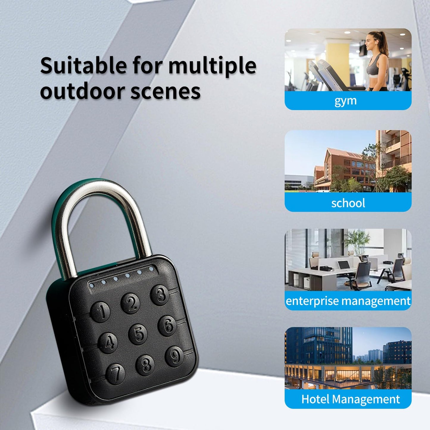 Combination Lock Bluetooth Smart Padlock with TUYA APP Unlock Locker Lock, Gym Locks with Keyless Password Suitable for Gym, School, Travel, Outdoor (Bluetooth with APP)