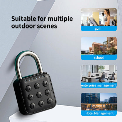 Combination Lock Bluetooth Smart Padlock with TUYA APP Unlock Locker Lock, Gym Locks with Keyless Password Suitable for Gym, School, Travel, Outdoor (Bluetooth with APP)