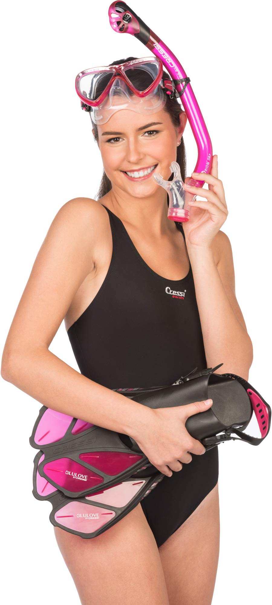 Cressi Bonete Pro Dry Set, Translucent Pink, S/M